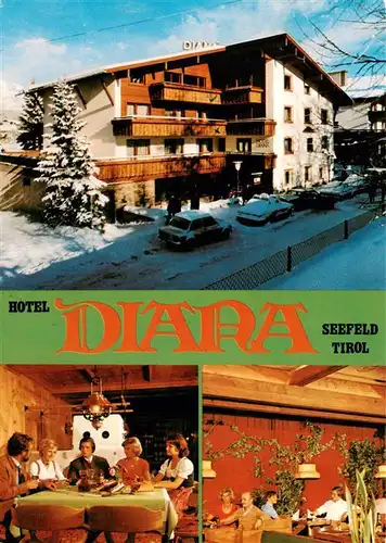 AK / Ansichtskarte  Seefeld_Tirol Hotel Diana Gastraeume