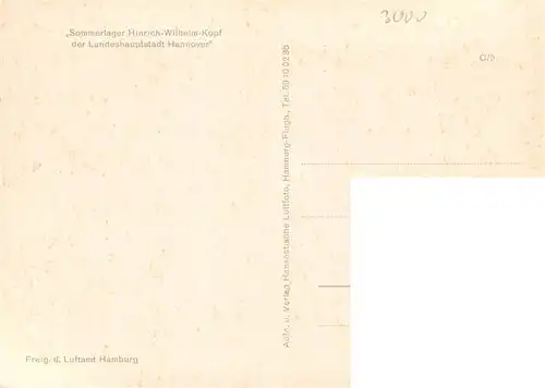 AK / Ansichtskarte  Hannover Sommerlager Hinrich Wilhelm Kopf Fliegeraufnahme