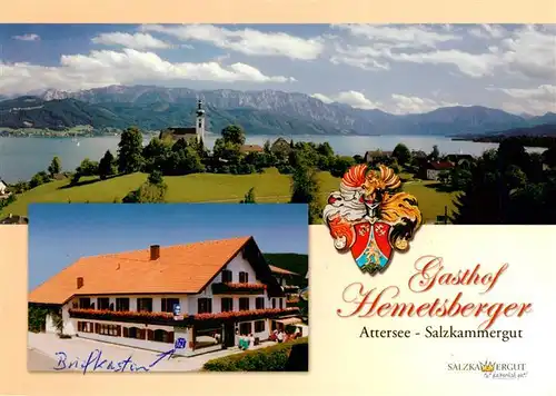 AK / Ansichtskarte  Attersee Gasthof Hemetsberger Panorama