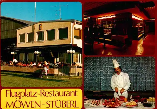 AK / Ansichtskarte  Wels_Oberoesterreich_AT Flugplatz Restaurant Moewen Stueberl