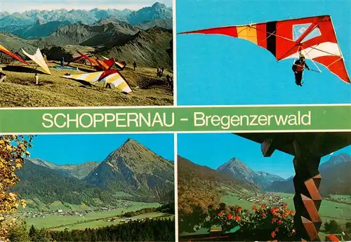 AK / Ansichtskarte  Schoppernau_Vorarlberg_AT Drachenflugplatz Panorama Fliegeraufnahme