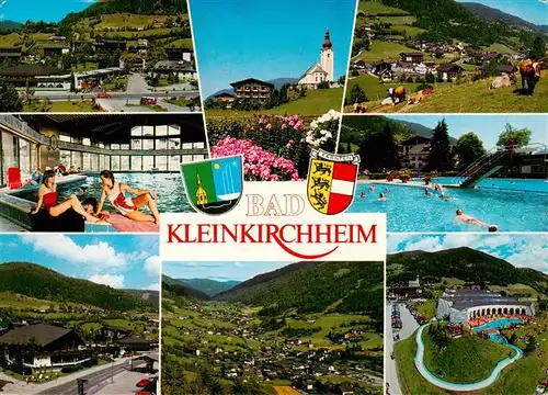 AK / Ansichtskarte  Bad_Kleinkirchheim_Kaernten_AT Panorama Hallenbad Freibad Fliegeraufnahme Viadukt