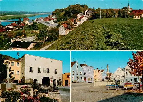 AK / Ansichtskarte  Obernberg__Inn_AT Innpartie Gasthaus Markt Brunnen