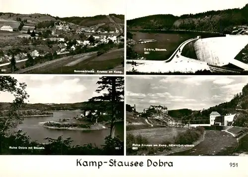 AK / Ansichtskarte  Dobra_Krumau_Kamp_AT Krumau am Kamp Dobra Stausee Ruine Dobra Ruine Krumau NEWAG Krafthaus