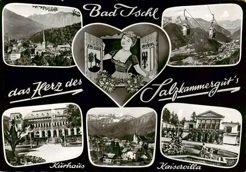 AK / Ansichtskarte  Bad_Ischl_Salzkammergut_AT Panorama Seilbahn Kurhaus Kaiservilla