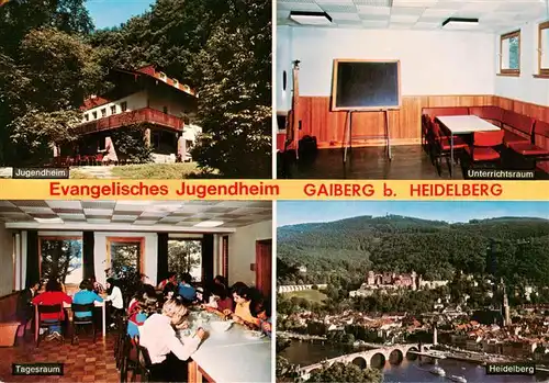 AK / Ansichtskarte 73923641 Gaiberg Ev Jugendheim Unterrichtsheim Tagesraum Heidelberg Fliegeraufnahme