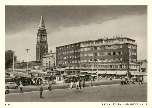 AK / Ansichtskarte  Kiel Rathausturm und Howe Haus