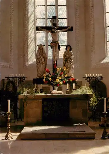 AK / Ansichtskarte 73923680 Oettingen Ev luth Kirche St Jakob Altar Kreuzigugsgruppe