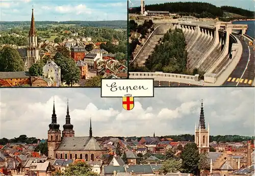 AK / Ansichtskarte  Eupen Panorama Fliegeraufnahme Kirchen