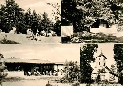 AK / Ansichtskarte  Ruhlsdorf_Bernau Camping Strand Kirche