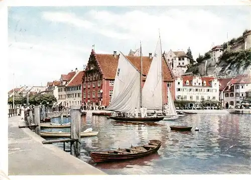 AK / Ansichtskarte  Meersburg_Bodensee Partie am Hafen