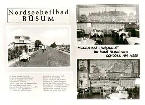 AK / Ansichtskarte  Buesum_Nordseebad Kur Hotel Schloss am Meer mit Muschelsaal Helgoland