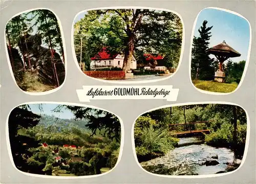 AK / Ansichtskarte  Goldmuehl_Fichtelgebirge_Bad_Berneck Teilansichten Park Bruecke