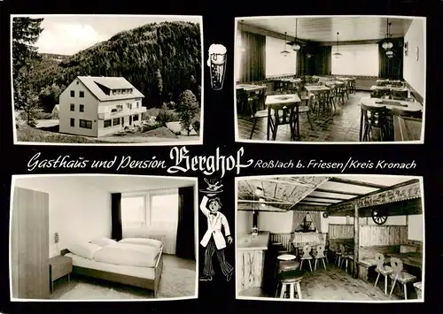 AK / Ansichtskarte 73923745 Rosslach Gasthaus Pension Berghof Gastraeume Zimmer Bar