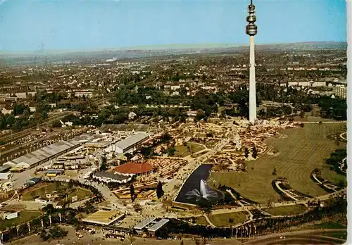 AK / Ansichtskarte  Dortmund Westfalenhalle Rotierendes Turmrestaurant Fliegeraufnahme