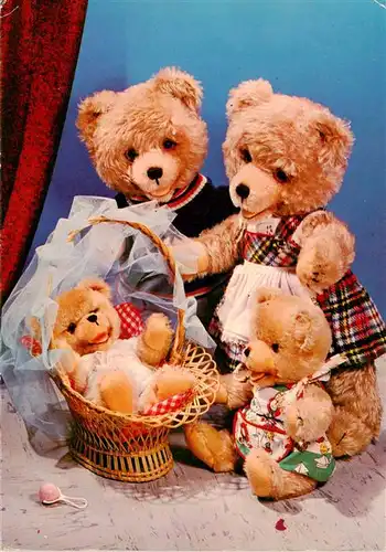 AK / Ansichtskarte 73923822 Teddy_Teddybaer_Teddy-bear Teddybaeren Familie