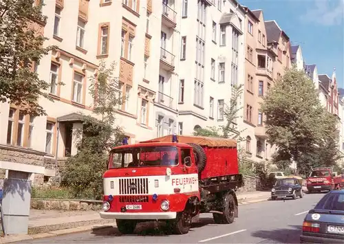 AK / Ansichtskarte  Feuerwehr_Fire-Brigade_Pompiers_Bomberos Chemnitz Schlauchwagen SW 