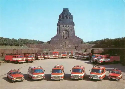AK / Ansichtskarte 73923887 Feuerwehr_Fire-Brigade_Pompiers_Bomberos Sonderfahrzeuge 125 Jahre Leipzig Feuerwehr