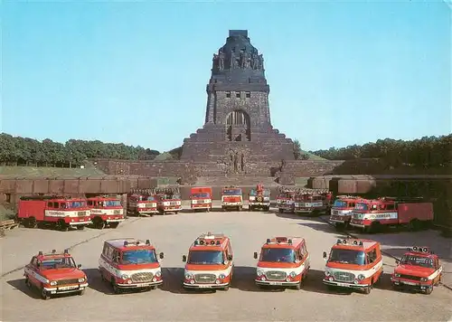 AK / Ansichtskarte  Feuerwehr_Fire-Brigade_Pompiers_Bomberos Sonderfahrzeuge 125 Jahre Leipzig Feuerwehr