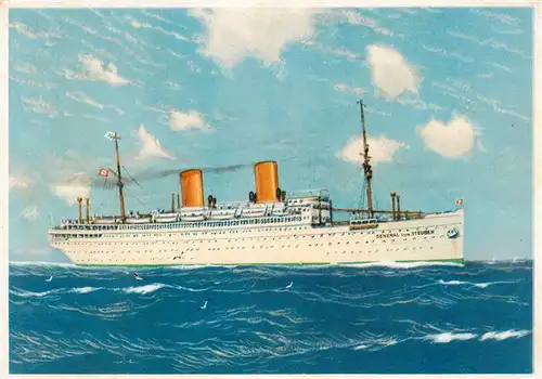 AK / Ansichtskarte 73923932 Dampfer_Oceanliner LLOYD Bremen General von Steuben