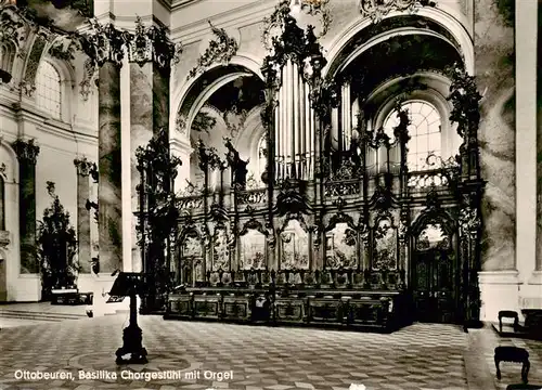 AK / Ansichtskarte  Orgel_Kirchenorgel_Organ_Orgue Ottobeuren Basilika Chorgestuehl Orgel 