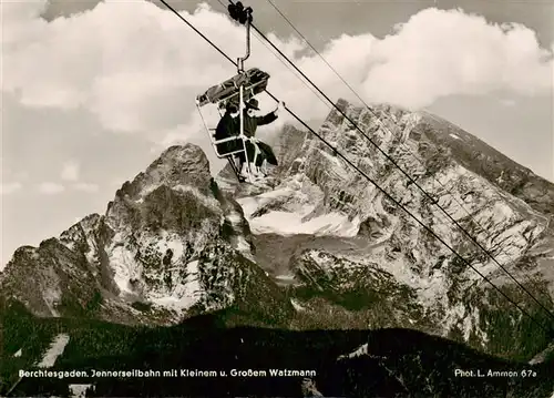 AK / Ansichtskarte 73923944 Sessellift_Chairlift_Telesiege Berchtesgaden Jennerseilbahn Kl.Gr. Watzmann