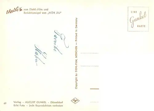 AK / Ansichtskarte  Mecki_Nr. Nr. 69 Diehl-Film HoeR ZU Herzlich Willkommen
