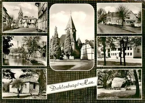 AK / Ansichtskarte 73924022 Dahlenburg Teilansichten Kirche Park Gedenkstein