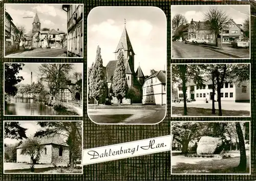 AK / Ansichtskarte  Dahlenburg Teilansichten Kirche Park Gedenkstein