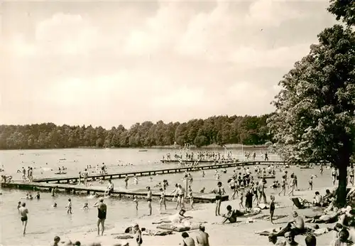 AK / Ansichtskarte  Biesenthal_-Bernau_Brandenburg Freibad am Grossen Wukensee