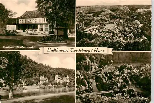 AK / Ansichtskarte  Treseburg_Harz Panorama Gasthaus Weisser Hirsch Ortspartien