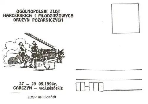 AK / Ansichtskarte 73924096 Garczyn_Danzig_Gdansk_PL Ogolnopolski Zlot harcerskich i mlodziezowych druzyn pozarniczych