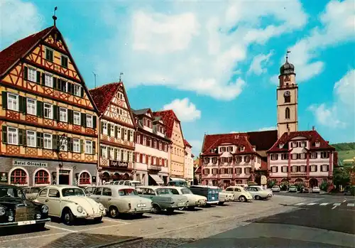 AK / Ansichtskarte  Bad_Mergentheim Marktplatz