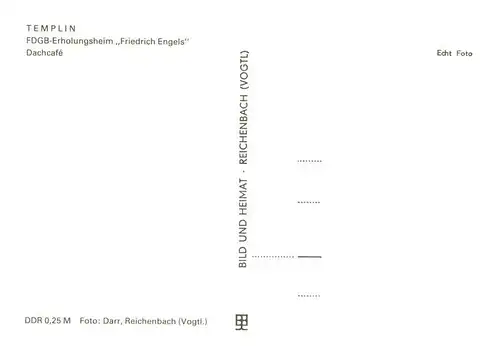 AK / Ansichtskarte  Templin FDGB Erholungsheim Friedrich Engels Dachcafe