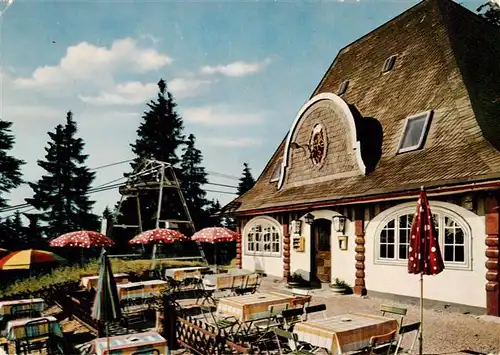AK / Ansichtskarte 73924210 Winterberg_Hochsauerland Bobhaus Restaurant Terrasse