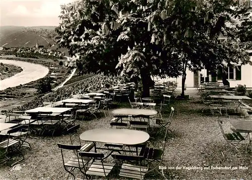 AK / Ansichtskarte 73924214 Vogelsburg_Volkach_Bayern Blick von der Terrasse auf Escherndorf am Main