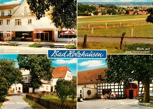 AK / Ansichtskarte 73924217 Bad_Holzhausen_Luebbecke_Preussisch_Oldendorf_NRW Kurhaus Juergensen Pension Roescher Ortsansicht Pension Blotevogel