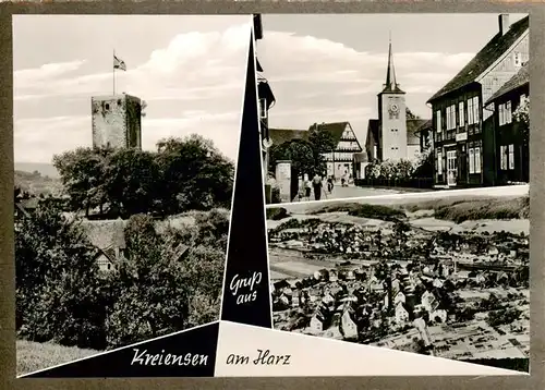 AK / Ansichtskarte  Kreiensen Teilansichten Turm Motiv mit Kirche Luftaufnahme