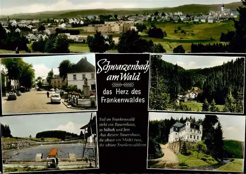 AK / Ansichtskarte  Schwarzenbach_am_Wald Panorama Teilansichten Schwimmbad Gasthof Fels