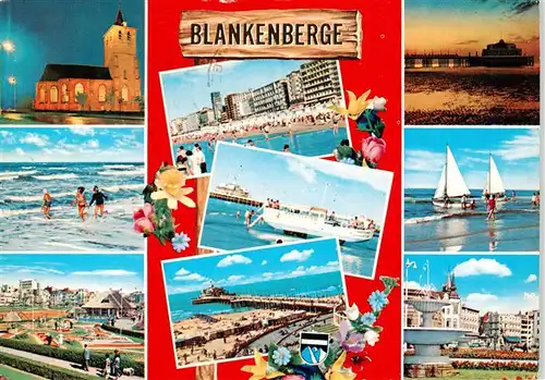 AK / Ansichtskarte 73924374 Blankenberge_Blankenberghe_Belgie Kirche Strandpartien Segeln Seebruecke Minigolfanlage