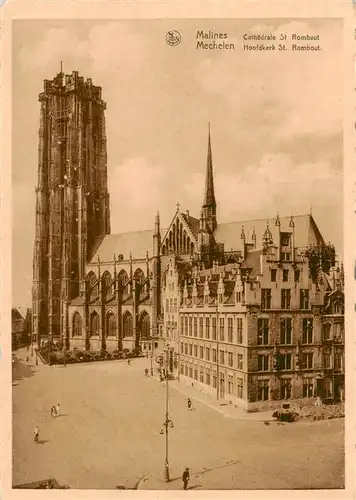 AK / Ansichtskarte  Malines_Mechelen_Flandre_Belgie Cathedrale St Rombout