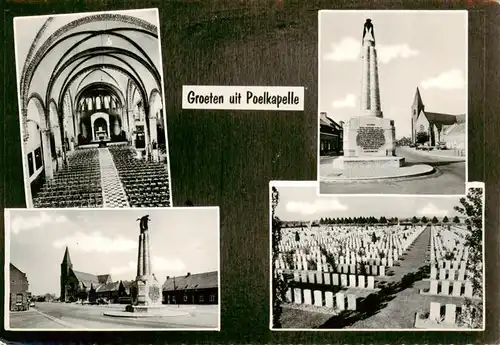 AK / Ansichtskarte  Poelkapelle_West-Vlaanderen Kirche Inneres Monument Soldatenfriedhof