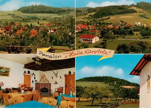 AK / Ansichtskarte  Beerfurth Panorama Pension Haus Kurpfalz Gaststube