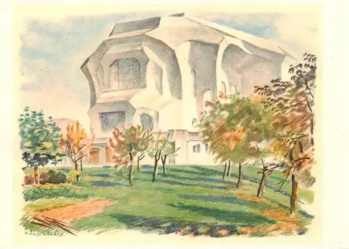 AK / Ansichtskarte  Dornach__SO Goetheanum Kuenstlerkarte
