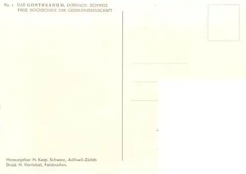 AK / Ansichtskarte  Dornach__SO Goetheanum Kuenstlerkarte