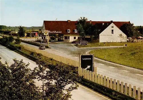 AK / Ansichtskarte 73924575 Leipheim Autobahn Rasthaus und Motel