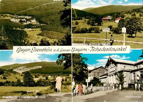 AK / Ansichtskarte  Bayerisch_Eisenstein Panorama Blick ueber die tschechische Grenze am Bahnhof Grenze bei Bayer Haeusl Grenzbahnhof