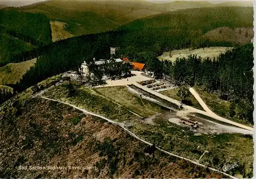 AK / Ansichtskarte  Bad_Sachsa_Harz Hotel Berghof Ravensberg Fliegeraufnahme