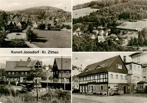 AK / Ansichtskarte 73924665 Jonsdorf_Saechsische_Schweiz Blick zum Buchberg Teilansicht mit Kleinbahn Ortsansicht Jonashof