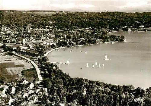 AK / Ansichtskarte 73924717 Herrsching_Ammersee mit Kloster Andechs